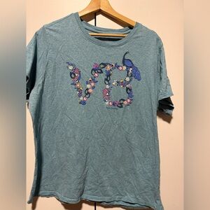 Vera Bradley Teal Cotton T-Shirt